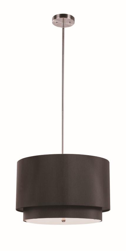 3LT PENDANT-18"" DOUBLE SHADE-